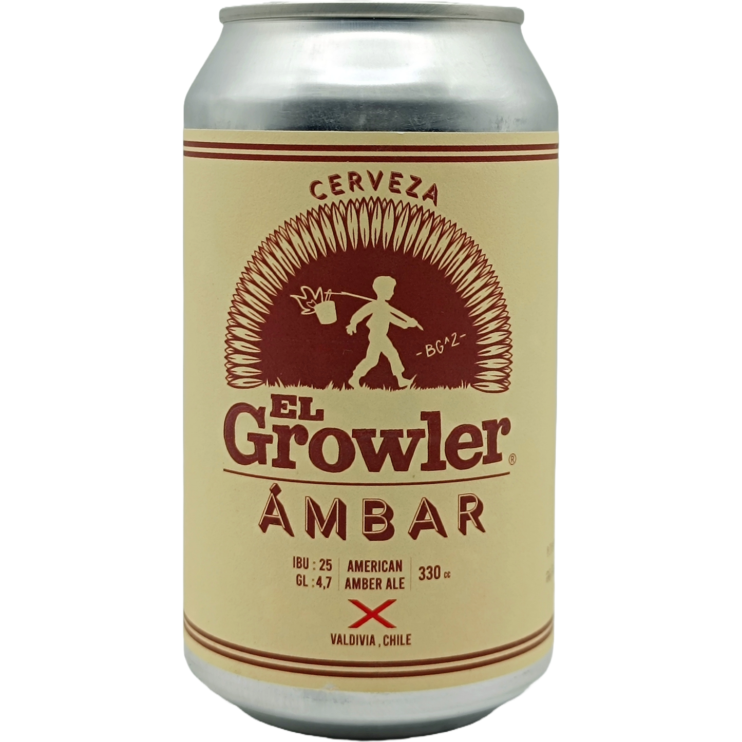 Cerveza El Growler Ambar 4.7º G.L. 355cc