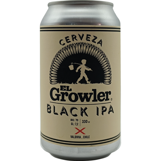 Cerveza El Growler Black IPA 7.2° G.L. 355cc