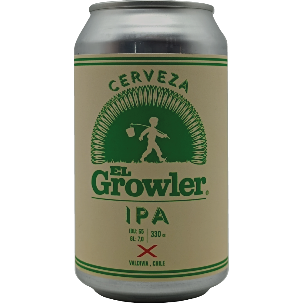 Cerveza El Growler IPA 7.0° G.L. 355cc