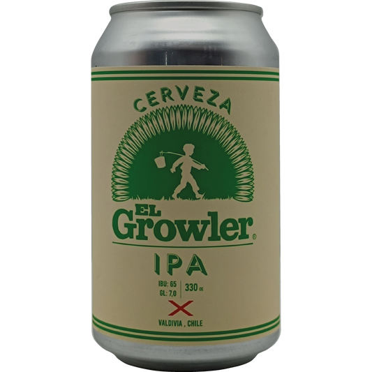 Cerveza El Growler IPA 7.0° G.L. 355cc