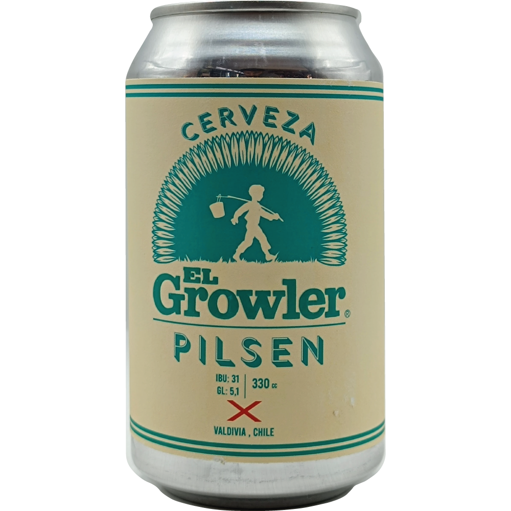 Cerveza El Growler Pilsen 5.1° G.L. 355cc