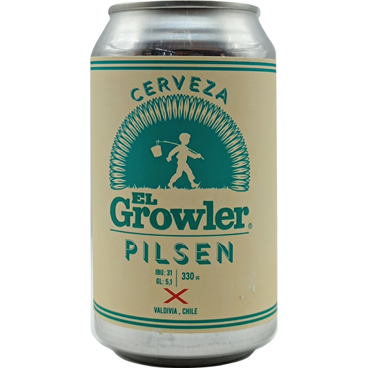 Cerveza El Growler Pilsen 5.1° G.L. 355cc