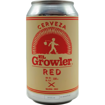 Cerveza El Growler Red 5.8° G.L. 355cc