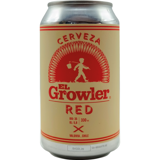 Cerveza El Growler Red 5.8° G.L. 355cc