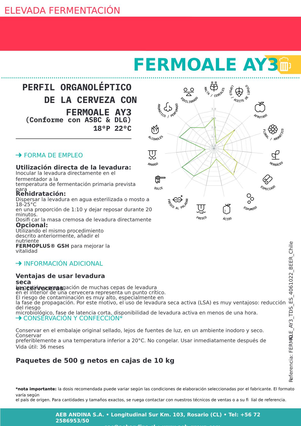 Levadura Fermoale AY3 11,5 gr
