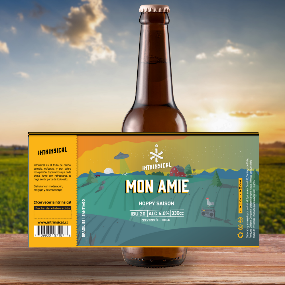 Cerveza Intrinsical Mon Amie Hoppy Saison 6.0 GL 330 CC