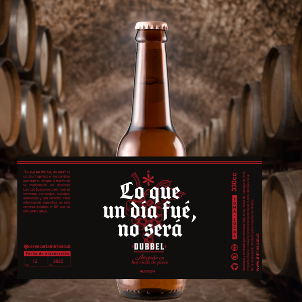 Cerveza Intrinsical Lo Que Un Dia Fue, No Sera Dubbel 8,5 GL 330 CC
