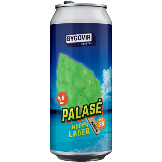 Cerveza Byggvir Palasé Hoppy Lager 4.8º G.L. 473cc