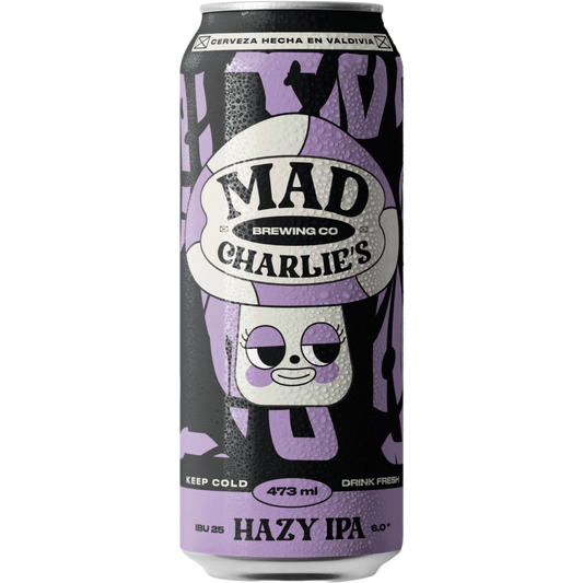 Cerveza Mad Charlies Hazy IPA 6.2ª º G.L. 473CC