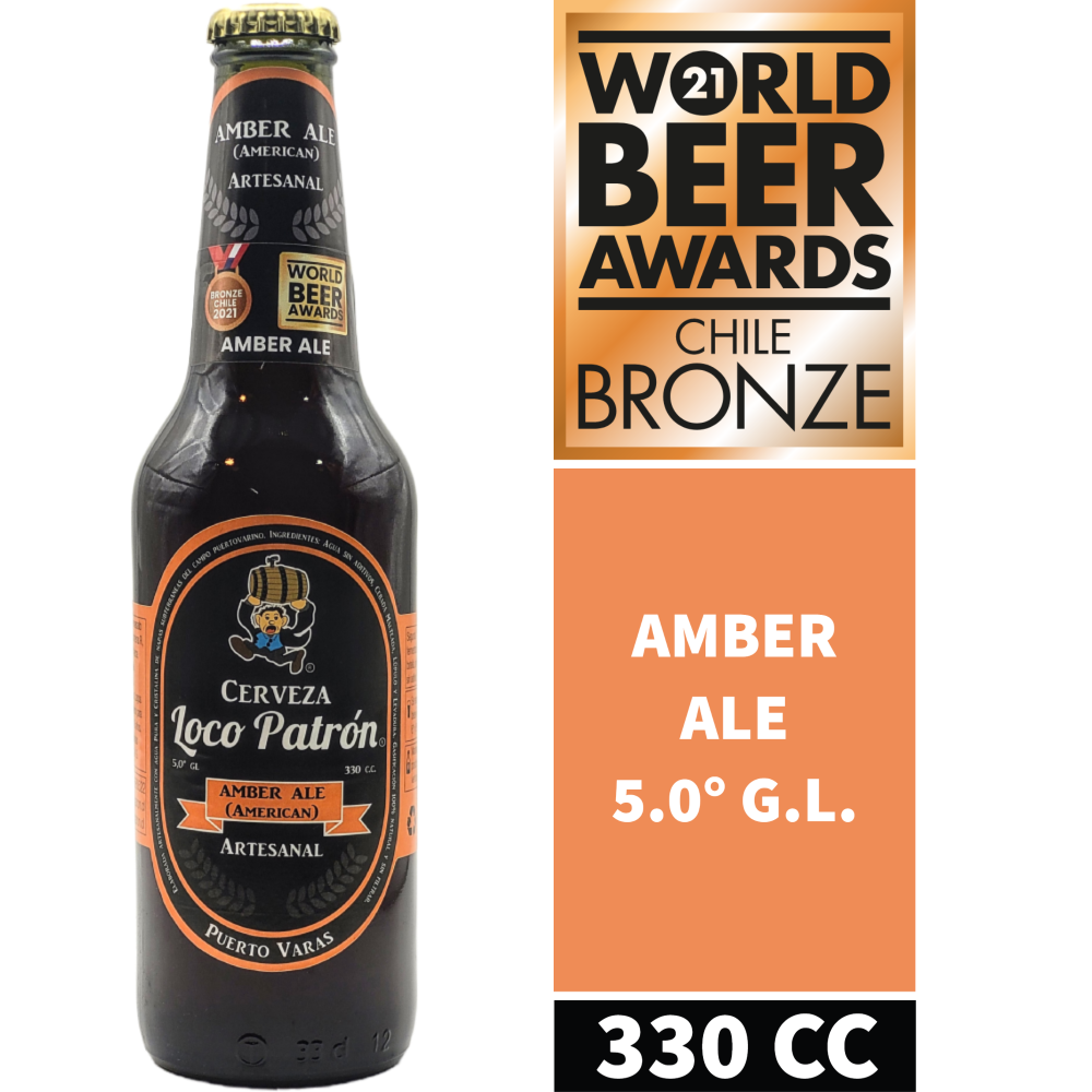 Cerveza Loco Patron Amber Ale 5.0° G.L. 330CC