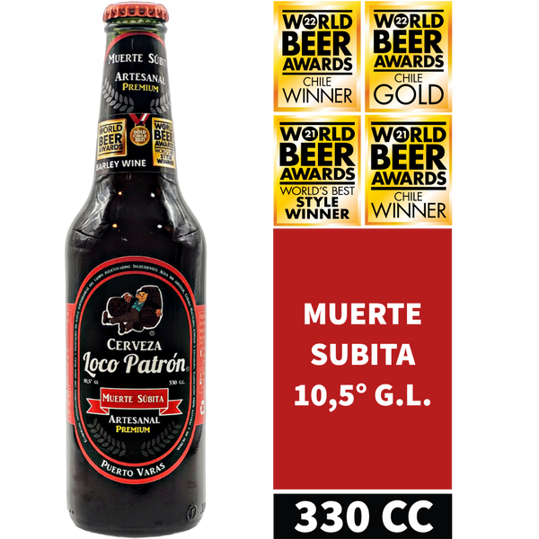 Cerveza Loco Patron Muerte Subita 10.5° G.L. 330CC